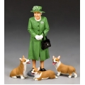 TR015 Queen Elizabeth (green) with corgis